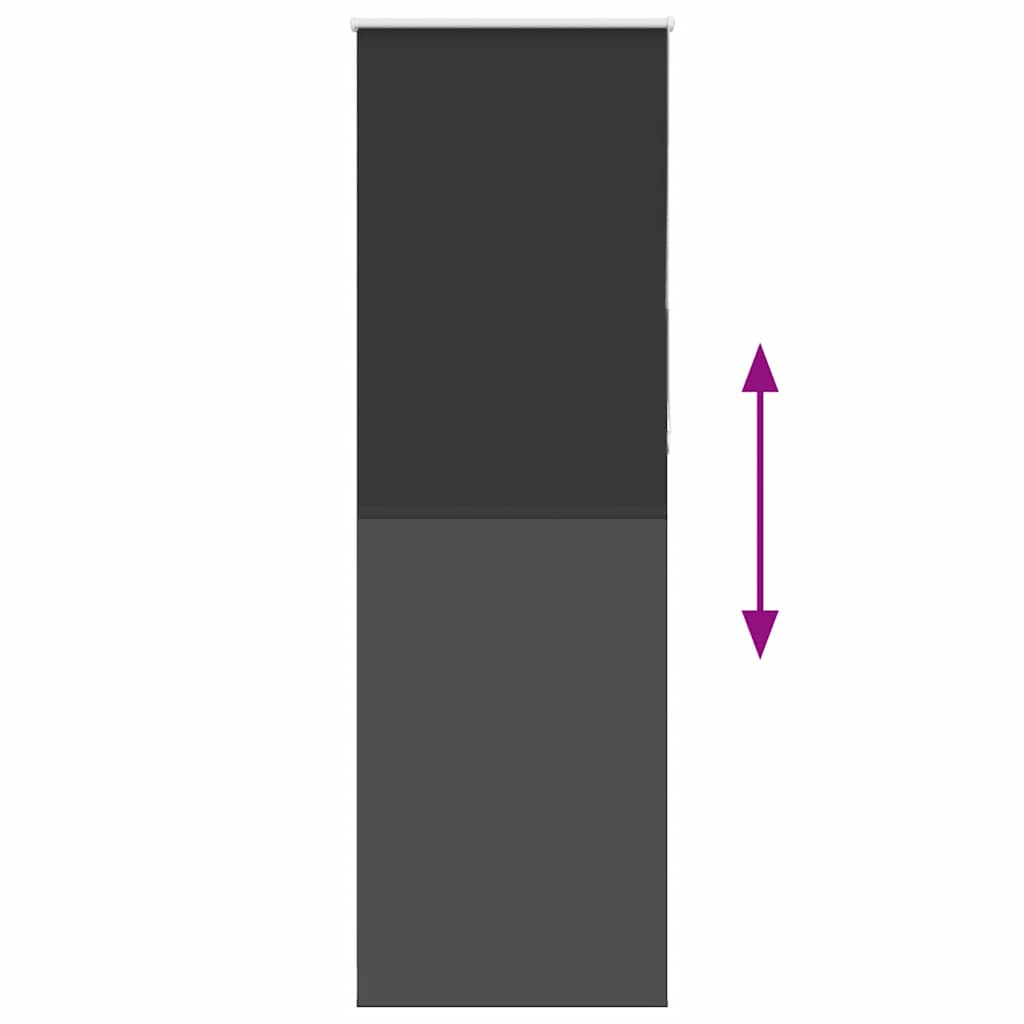 Roller Blind Blackout Black 85x230 cm Fabric Width 80.7 cm Polyester